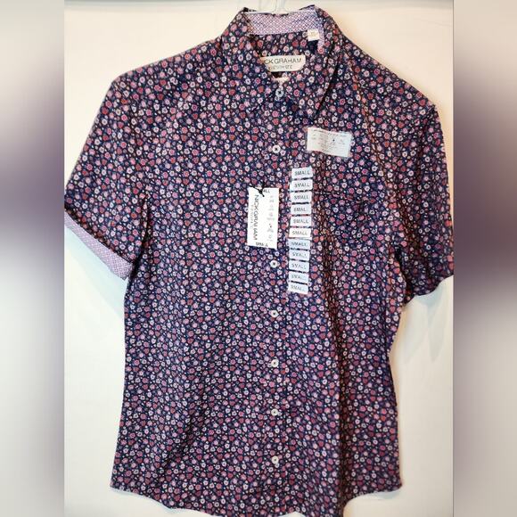 Nick Graham New Performance Un Tuck Shirt Quick Dry Wrinkle Resistant Size S - Picture 2 of 7